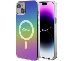 Guess GUHMP15MHITSK Apple iPhone 15 Plus/ 14 Plus 6.7″ rainbow kietas dėklas IML Iridescent MagSa