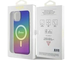 Guess GUHMP15SHITSK Apple iPhone 15 / 14 / 13 6.1" dėklas telefonui įvairiaspalvis hardcase IML Iridescent MagSafe