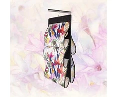 ORDINETT 5 handbags Floral Beauty hanging organiser