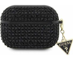 Apple AirPods Guess Hardcase Rhinestone Triangle (GUA2HDGTPK) ausinių dėklas juodos spalvos