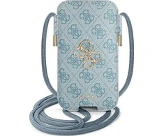 Dėklas Guess Handbag GUPHL4GMGBL 6.7" mėlynas/mėlynas hardcase 4G Big Metal Logo