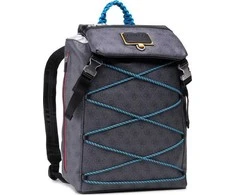 Guess, Salameda, Polyester, Textile Backpack, Mėlyna, Nešiojamas kompiuteris Compartiment, For Men, 14 x 11.5 x 5.5 cm