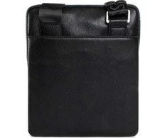 Guess, Scala, Flat Top Zip, Textile Crossbody Bag, Juodas, For Men
