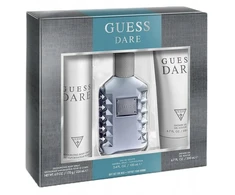 „Guess Dare for Men“ komplektas – tualetinis vanduo purškiamas 100 ml + dušo želė 200 ml + dezodorantas purškiamas 226 ml