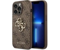 Dėklas GUESS GUHCP14X4X4GBBB IPHONE 14 PRO MAX 6.7 "BRONZE/BROWN HARDCASE 4G BIG METAL LOGO