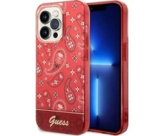 Dėklas GUESS GUHCP14XHGBNHR IPHONE 14 PRO MAX 6.7 "Raudonas/Raudonas HARDCASE BANDANA PAISLEY