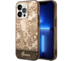Apple iPhone 14 Pro Max Guess dėklas Porcelain Collection aukso spalvos