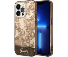 Apple iPhone 14 Pro Guess dėklas Porcelain Collection aukso spalvos