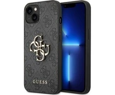 GUESS dėklas skirtas Apple iPhone 13 / 14 / 15 GUHCP14S4GMGGR (4G Big Metal Logo) pilkos spalvos
