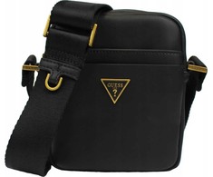 Guess, Tracolla, Textile Bag, Juodas, HMESCAP2215BLA, For Men, 18 x 14 x 5 cm