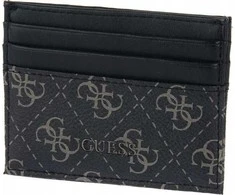 Guess, Vezzola, Leather Card Holder, Juodas, For Men