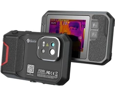 „Guide Sensmart PF210“ terminio vaizdo kamera. Vanadžio oksido neaušinami židinio plokštumos masyvai. Juodas, 256 x 192 pikselių. Integruotas LCD ekranas.