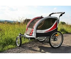 Guto Dviračių priekaba Guto DeluxE 2W1 raudona / šviesiai pilka