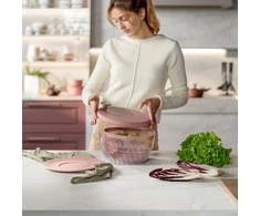 Guzzini Salad Spinner Spin&amp;Store, Mauve red (170900272)