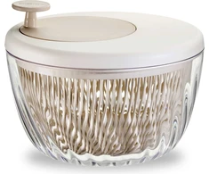 Guzzini Salad Spinner with Lid Spin&amp;Store, Dark clay (17090079)
