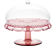 Guzzini VANITY Mažas torto stovas su kupolu, flamingo, rožinis