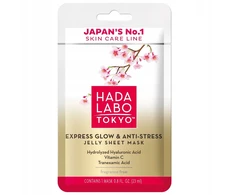 Hada Labo Tokyo Premium Hyaluronic Acid Glow &amp; Anti Stress Sheet Mask Face Day, 23 ml