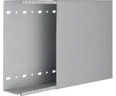 Hager Polo BA66020007030B tehaselito šukuotas kanalas BA6 200x60mm PVC pilkas BA66020007030B /2m/