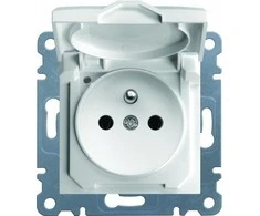 Hager GN.2P+Z KLAPK.OPCJ.IP44 Baltas LUMINA