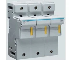 Hager Modulinė saugiklių bazė 3P L58, saugiklis 22x58mm, 125A 500V (LR703)