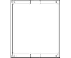 Hager Modulio rėmelis tuščias 300 x 250mm (UD21F1)