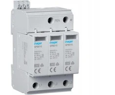 Hager Polo SPB315 Viršįtampių ribotuvas C 2 tipas 3P 20kA TN-C tinklas SPB315