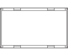 Hager Pilno dangčio blokas tuščia 300 x 500 x 125 mm Univers N (UD22F1)