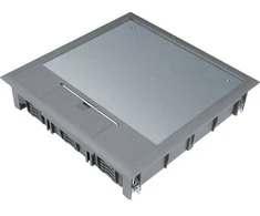 Hager Polo „Hager“ grindų dėžutės dangtelis 263x263 mm, skirtas montuoti techninėse grindyse, 24 moduliai, kilimui, 5 mm pjūklas (VQ12057011)