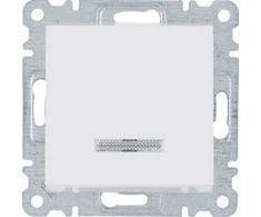 Hager Polo Hager Patikima jungtis su apšvietimu 10AX 230V balta (WL0410)