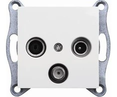 Hager LUMINA2 RTV- SAT antenA lizdai praeiti balta - WL3120