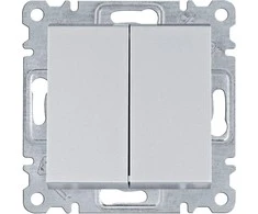 Hager Lumina dviguba sidabrinė jungtis (WL0052)