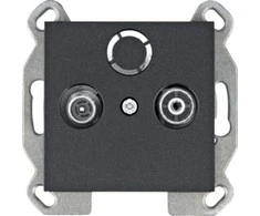 Hager Lumina RTV terminalo lizdas, juodas WL3013