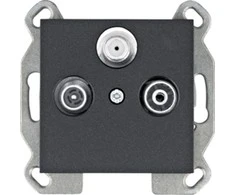 Hager Lumina Nest RTV- SAT galutinis juodas WL3113