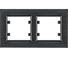 Hager Lumina passion rėmas, 2 kartus horizontalus, aliuminis, juodas (WL9223)