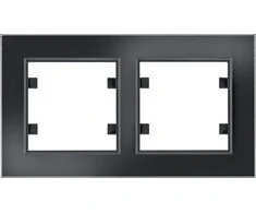 Hager Lumina aistra rėmelis 2 kartus horizontalus stiklas juodas (WL9221)