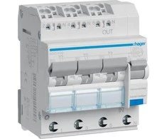 Hager 3 + N B 10A 0.03A A tipo 6kA RCBO (ADZ310D) diferencinis maitinimo šaltinis