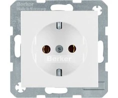 Hager S1/B3/B7/STIKLINIS Baltas MODULIS 1X SCHUKO LIZDAS - 41438989