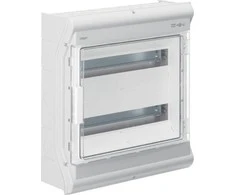 Hager Polo Hager 2x18 modulis skirstomasis skydelis UV atspari UV IP65 Vektorius VE218PN