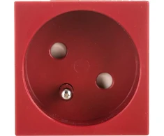 Hager tehalit.GB-EG Kištukinis lizdas su įžeminimu 33st. vienvietis 45x45mm be halogenų raudonas EER1333020