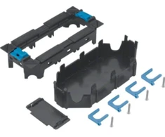 Hager tehalit.GB-EG Montavimo dėžutė 3 vietų 45x45mm PC-ABS juoda GTVR300