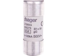Hager Wkładka bezpiecznikowa BiWtz cylindryczna 22 x 58mm 80A gG C 8532 (LF580G)