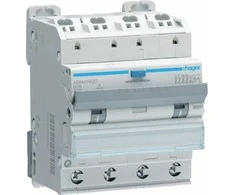 Hager Polo ADM416QC Liekamosios srovės grandinės pertraukiklis RCBO 4P B16A 6KA 0,03A A tipas QuickConnect/QB ADM416QC