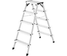 Hailo Kapnes divpusejas D60 StandardLine / aluminija / 2x5 pakapieni