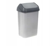 Keeeper Waste bin with rotating lid 10L Swantje 25.5x19x38cm light sidabrinis