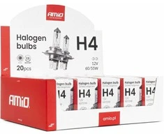 Halogeninių lempučių rinkinys H4 12V 60/55W UV filtras (E8) 20 vnt. amio-04401