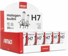 Halogeninių lempučių rinkinys H7 12V 55W UV filtras 30 vnt. amio-04399