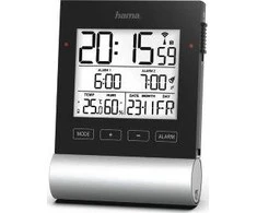 Hama DCF ALARM CLOCK "Juodas LINE" | Hama