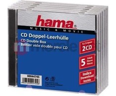 Hama Pudełka na płyty CD-BOX 5 vnt. podwójne (447450000)