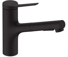 Hansgrohe virtuves izlietnes maisītājs ar izvelkamu dušu Zesis M33-150 2jet, matēts juodas + sBox