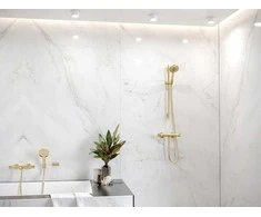 Hansgrohe ziepju trauks ar turētāju AddStoris, polished auksinis optic